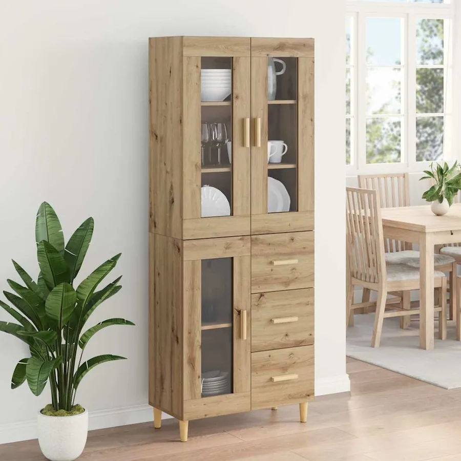 Haut Armoire Chêne artisanal 69,5 x 34 x 180 cm - 4