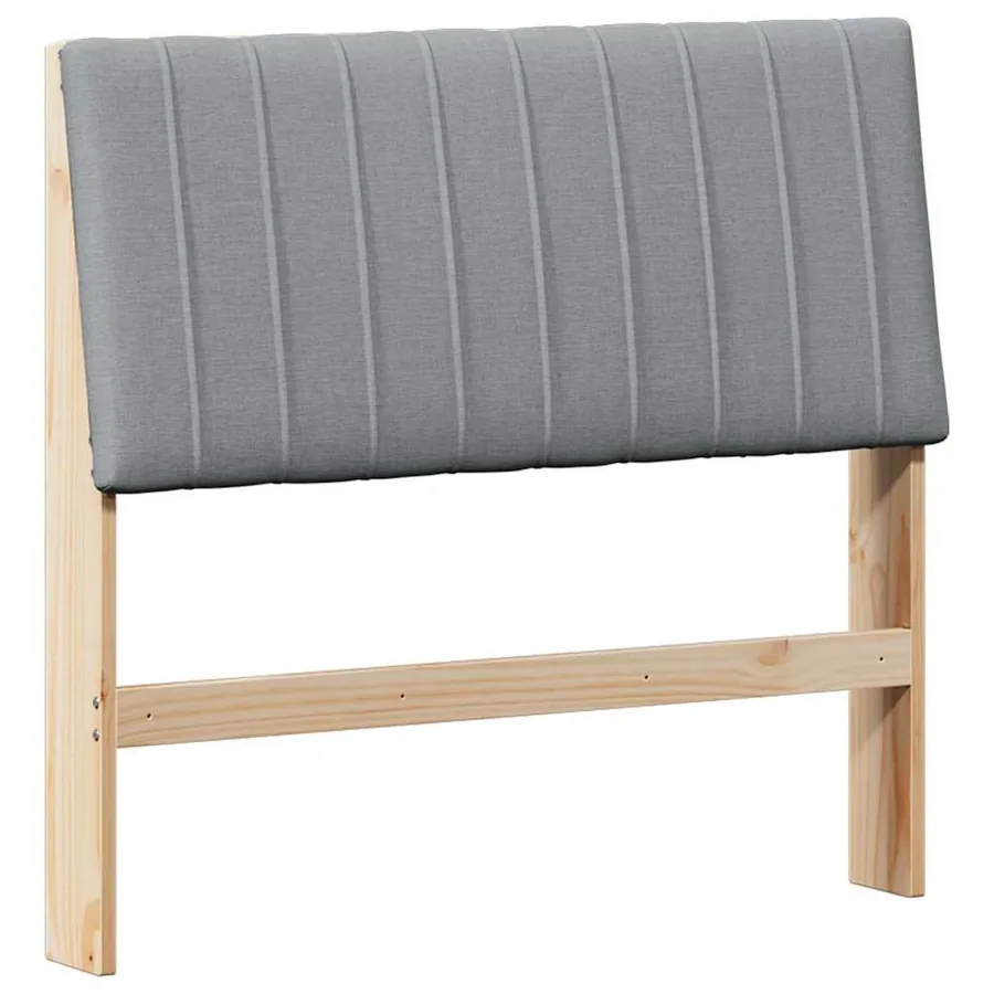 Tête de lit capitonnée Gris clair 100 cm Pin massif - 2