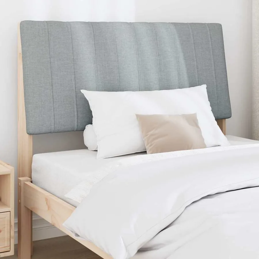 Tête de lit capitonnée Gris clair 100 cm Pin massif - 3