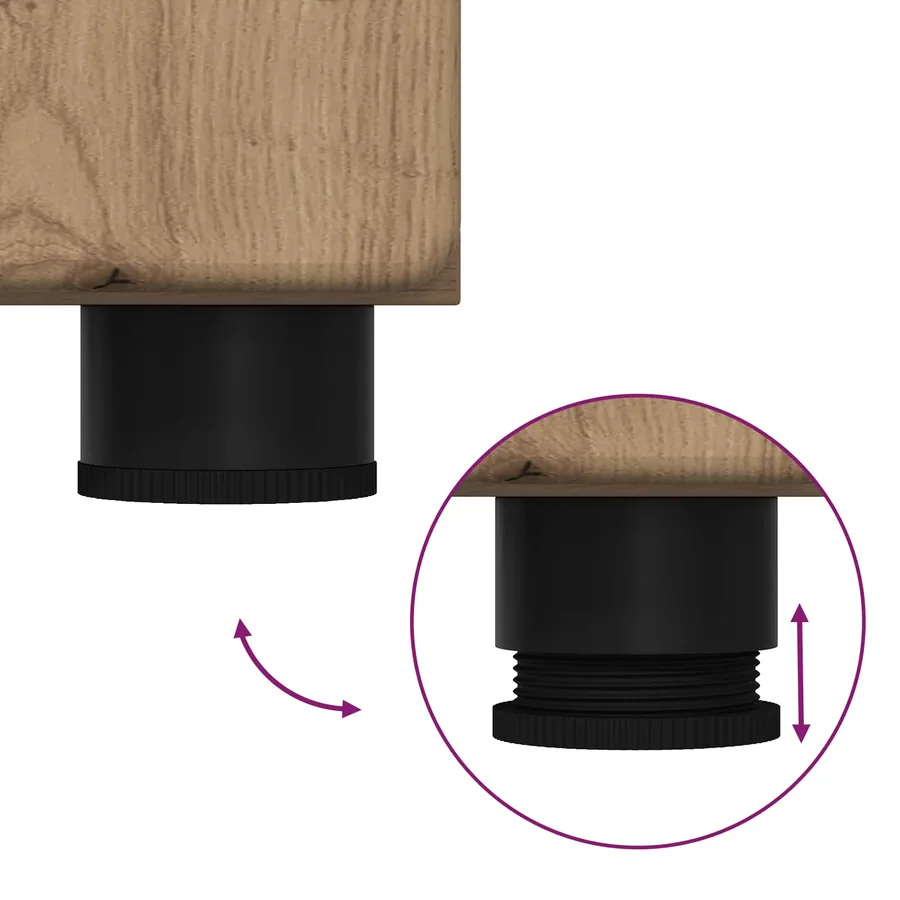 Ensemble d'armoire de salle de bain TULUM Chêne artisanal - 12