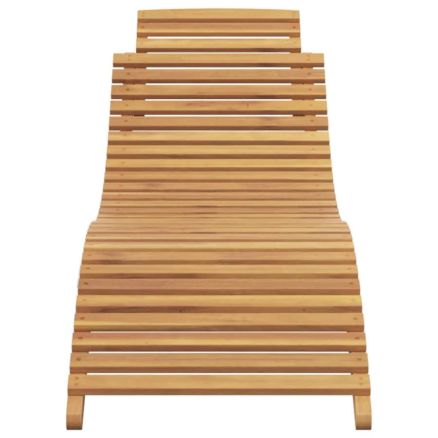Transat Marron 198 x 55 x 58,5 cm Bois de teck massif - 4