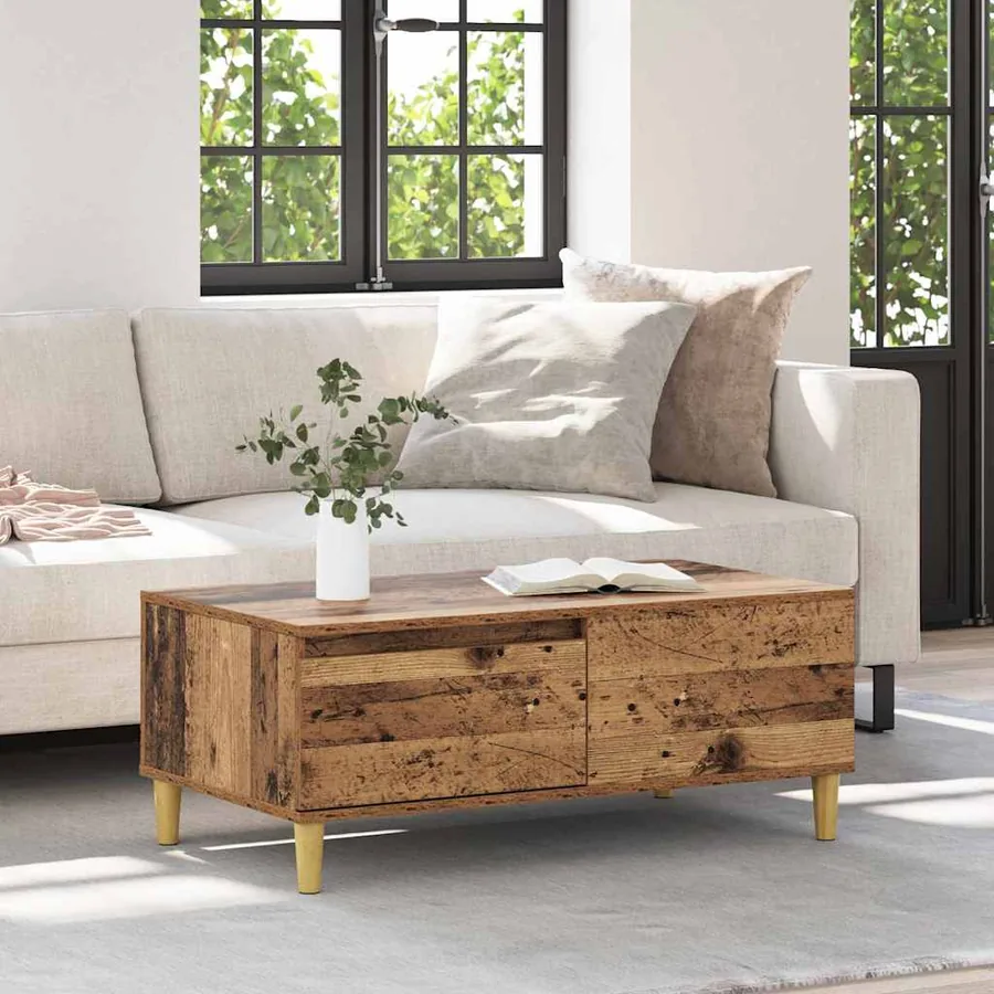 Table basse Bois Ancien 90 x 50 x 35 cm Bois d'ingénierie