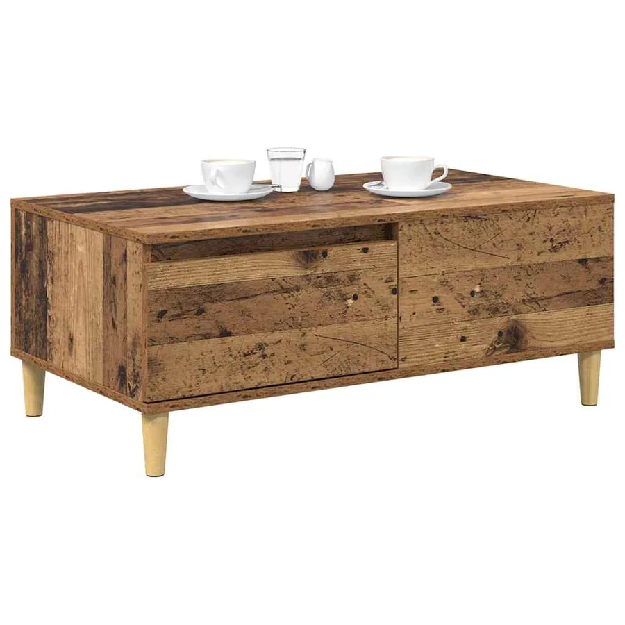 Table basse Bois Ancien 90 x 50 x 35 cm Bois d'ingénierie - 3