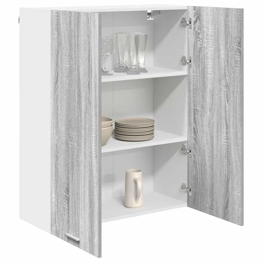 Armoire suspendue avec stockage Gris Sonoma 80 x 31 x 100 cm - 3