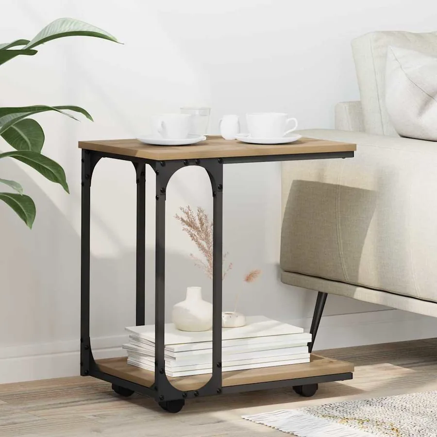 Table d'appoint Chêne artisanal 50 x 35 x 55,5 cm