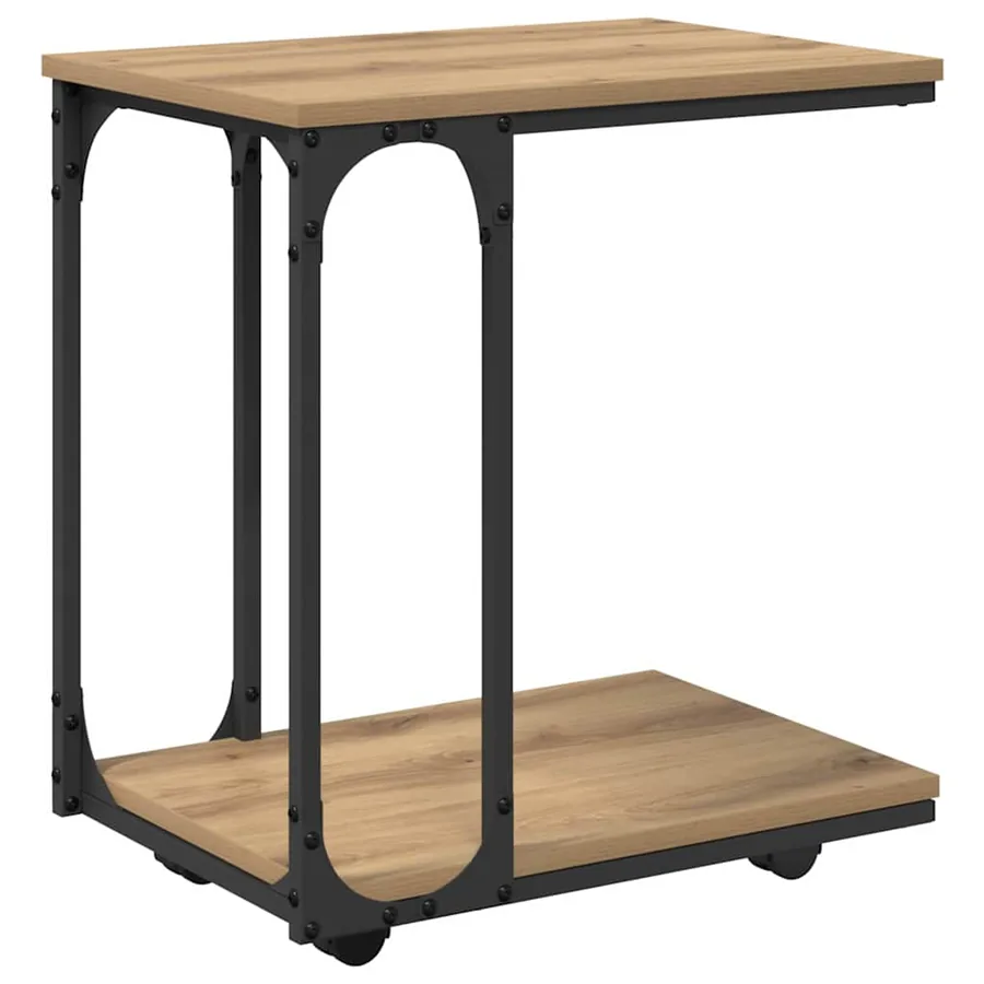 Table d'appoint Chêne artisanal 50 x 35 x 55,5 cm - 2