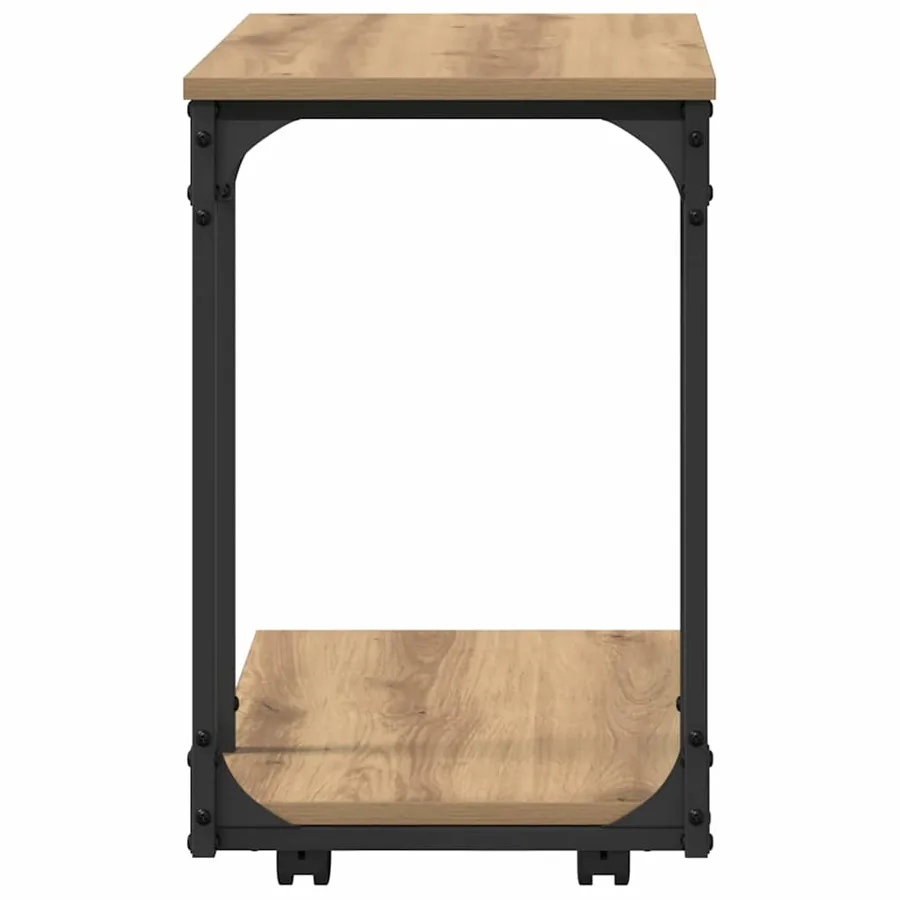 Table d'appoint Chêne artisanal 50 x 35 x 55,5 cm - 6