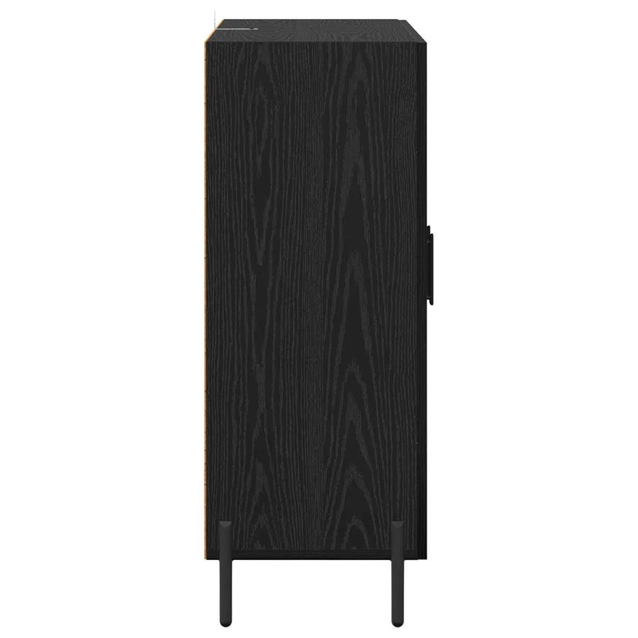 Buffet Chêne noir 69,5 x 34 x 90 cm Bois d'ingénierie - 7