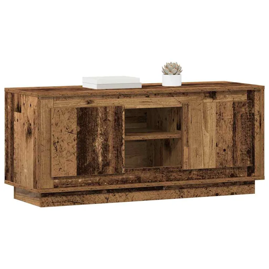 Meuble TV Bois Ancien 102 x 35 x 45 cm Bois d'ingénierie - 3