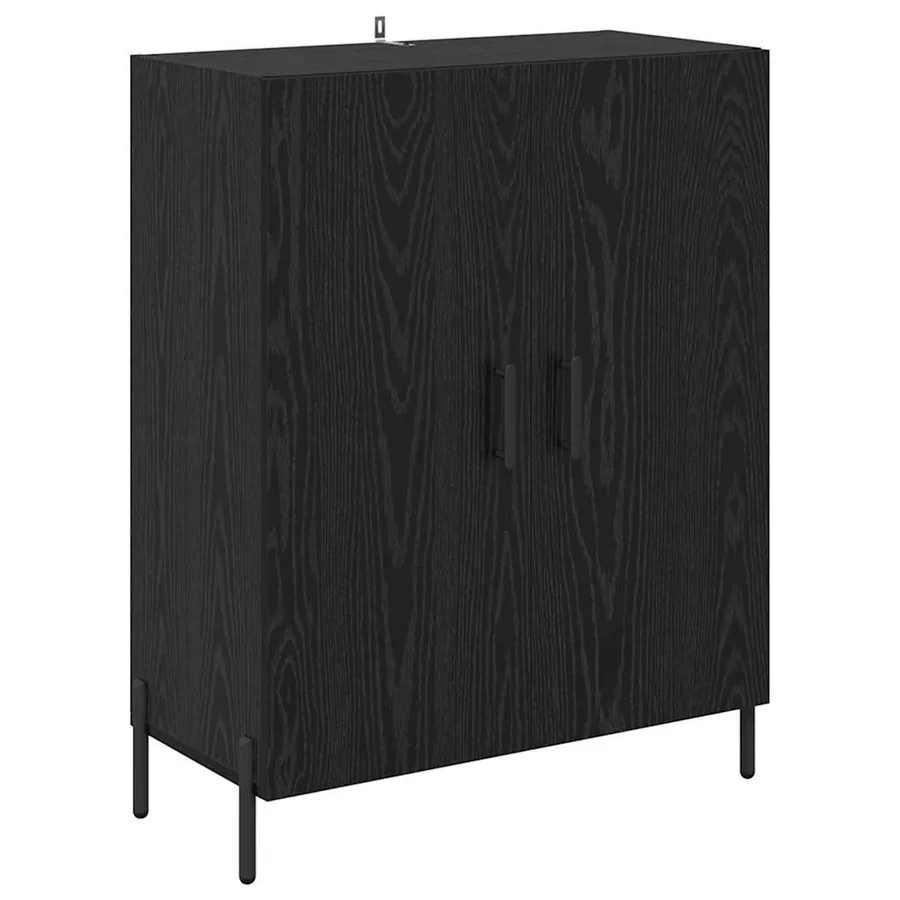 Haut Armoire 2 pcs Chêne noir Bois d'ingénierie - 6