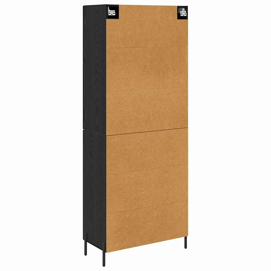 Haut Armoire 2 pcs Chêne noir Bois d'ingénierie - 8