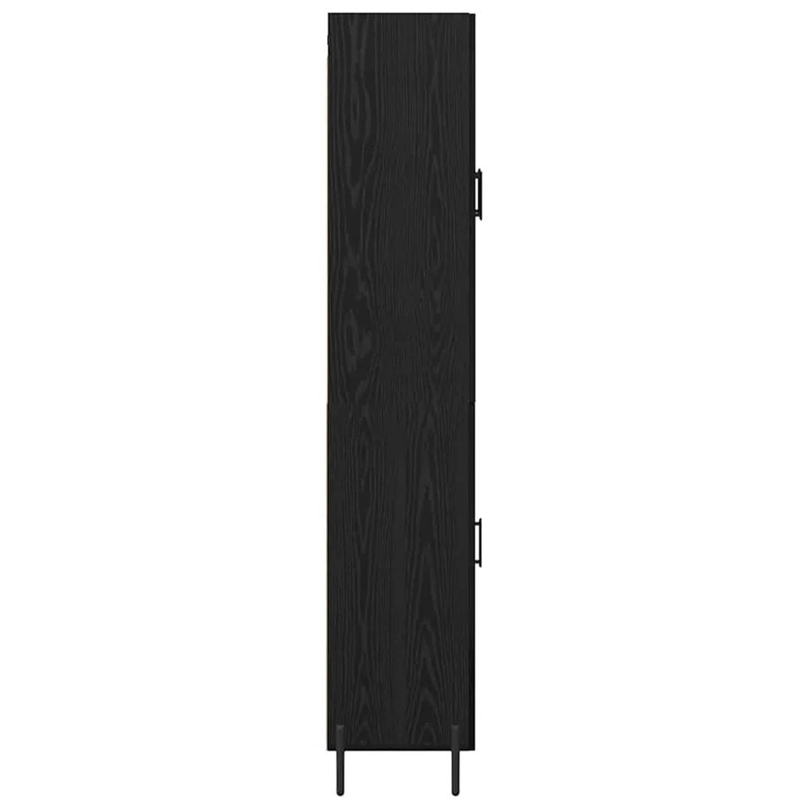 Haut Armoire 2 pcs Chêne noir Bois d'ingénierie - 9