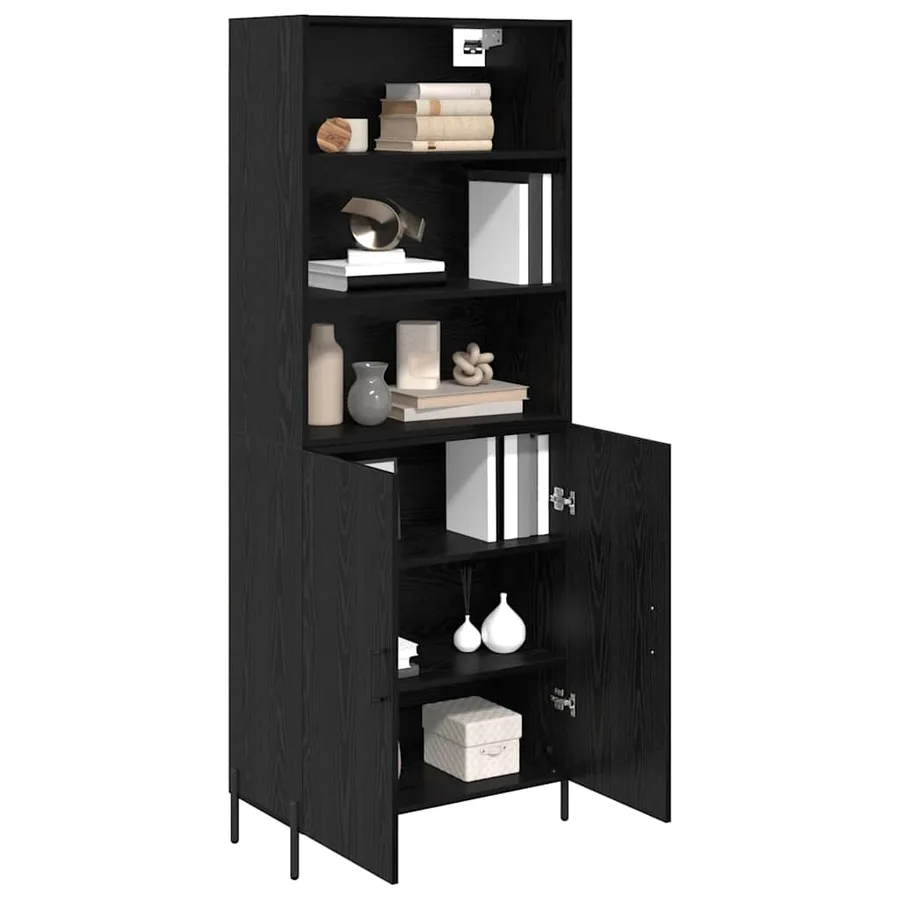 Haut Armoire Chêne noir 69,5 x 34 x 180 cm Bois d'ingénierie - 3