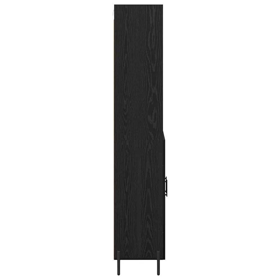 Haut Armoire Chêne noir 69,5 x 34 x 180 cm Bois d'ingénierie - 9