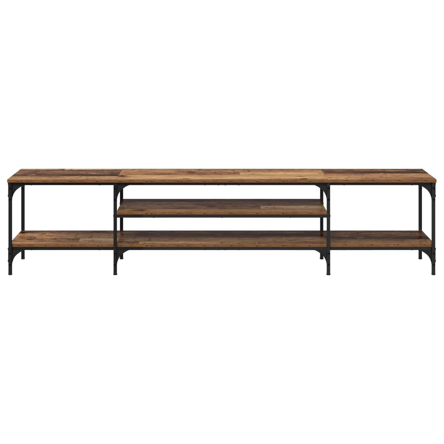 Meuble TV Bois Ancien 201 x 35 x 45 cm Bois d'ingénierie et fer - 5