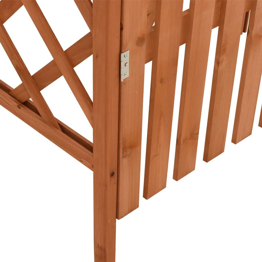 Pergola avec portail 116x40x204 cm Bois de sapin massif - 5