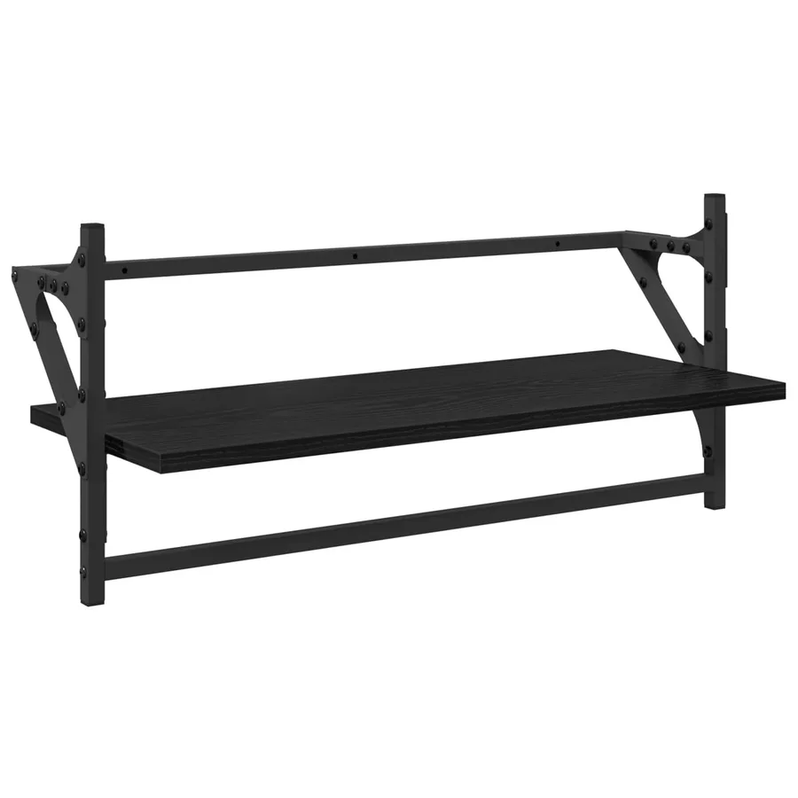 Ensemble d'étagères murales 6 pcs Chêne noir 100 x 25 x 30 cm - 6