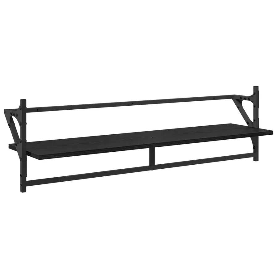 Ensemble d'étagères murales 6 pcs Chêne noir 100 x 25 x 30 cm - 7