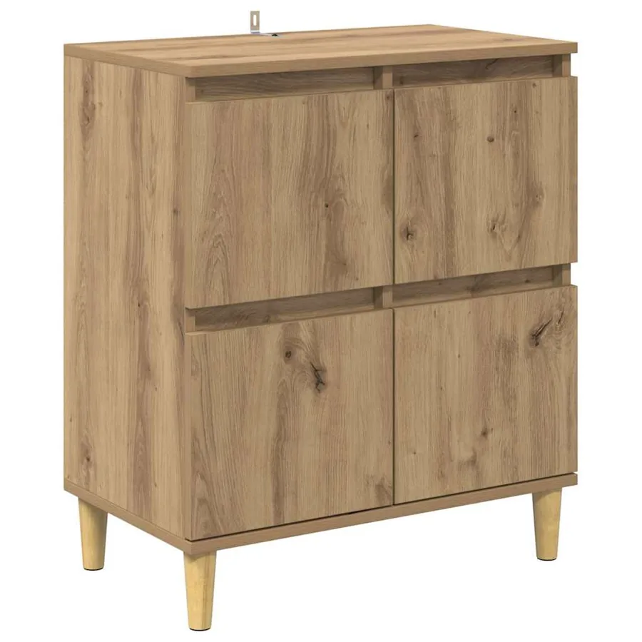 Buffets 3 pcs Chêne artisanal 60 x 35 x 70 cm Bois d'ingénierie - 4