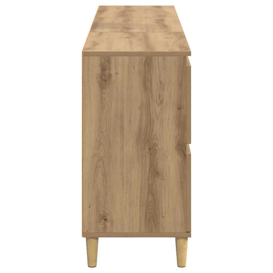 Buffets 3 pcs Chêne artisanal 60 x 35 x 70 cm Bois d'ingénierie - 6