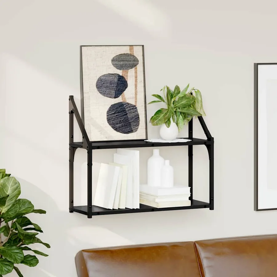 Étagère Murale Chêne noir 60 x 21 x 51 cm Bois d'ingénierie