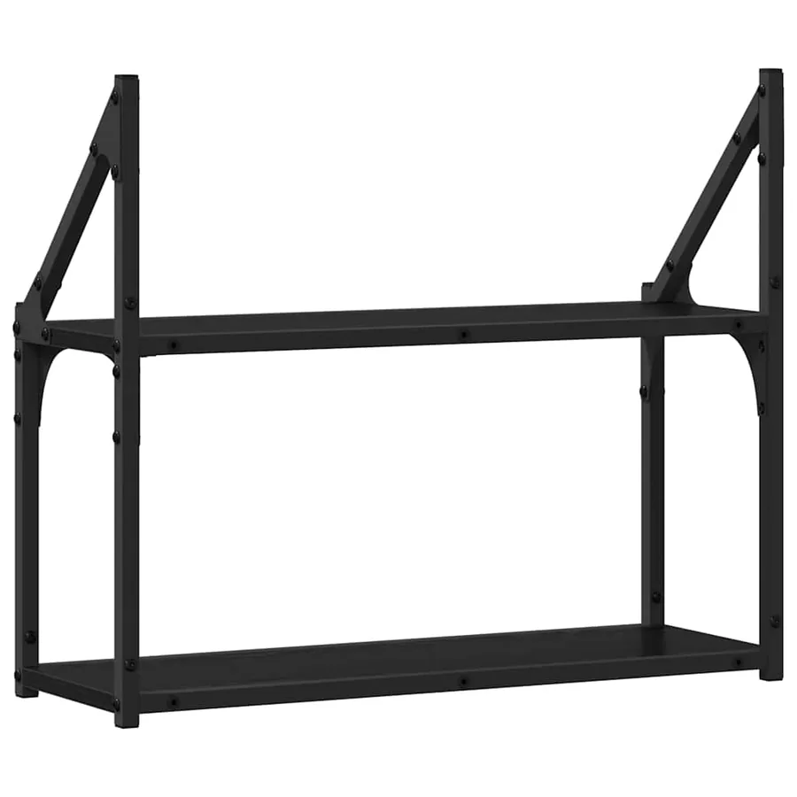 Étagère Murale Chêne noir 60 x 21 x 51 cm Bois d'ingénierie - 7