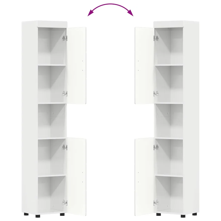 Ensemble d'armoire de salle de bain TULUM Blanc brillant - 13