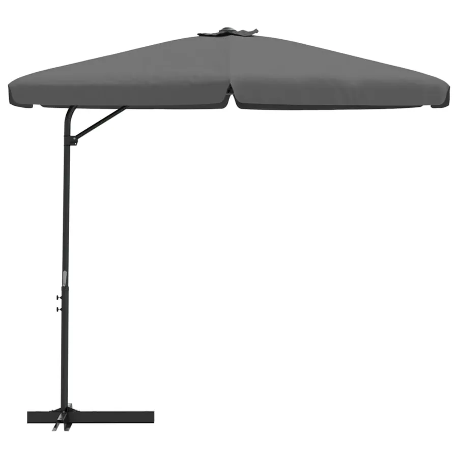 Parasol d'extérieur avec poteau en acier 300 cm Anthracite - 3