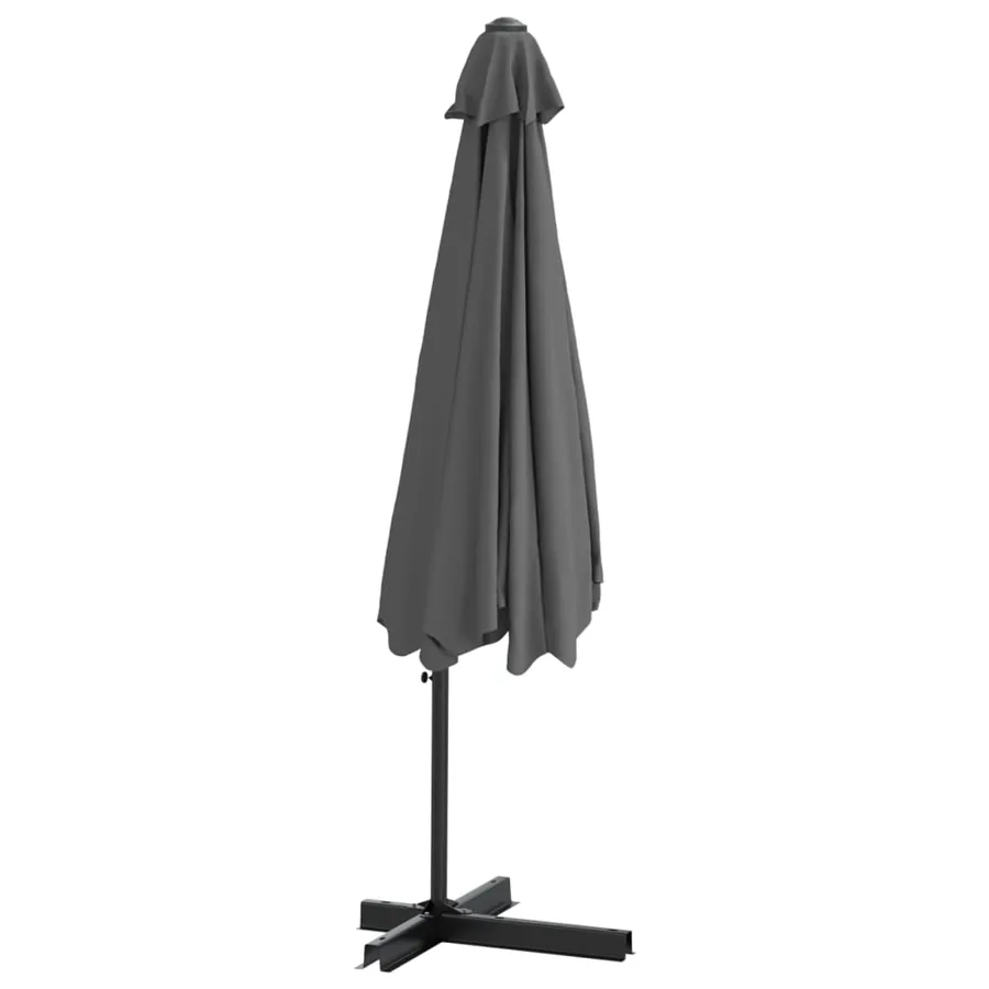 Parasol d'extérieur avec poteau en acier 300 cm Anthracite - 5