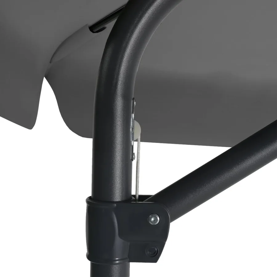 Parasol d'extérieur avec poteau en acier 300 cm Anthracite - 6