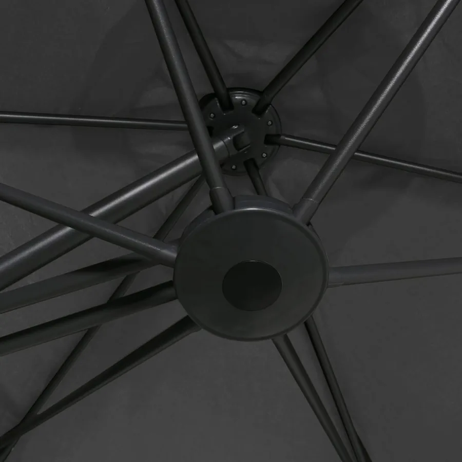 Parasol d'extérieur avec poteau en acier 300 cm Anthracite - 7
