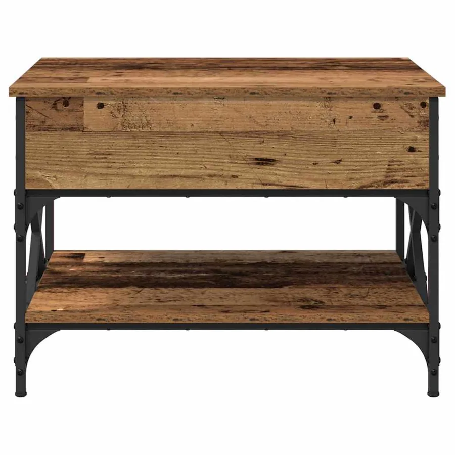 Table basse Bois Ancien 70x50x50cm Bois d'ingénierie - 6