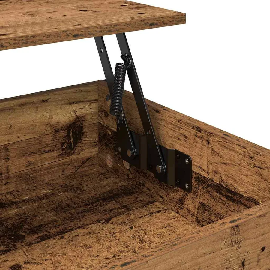 Table basse Bois Ancien 70x50x50cm Bois d'ingénierie - 8