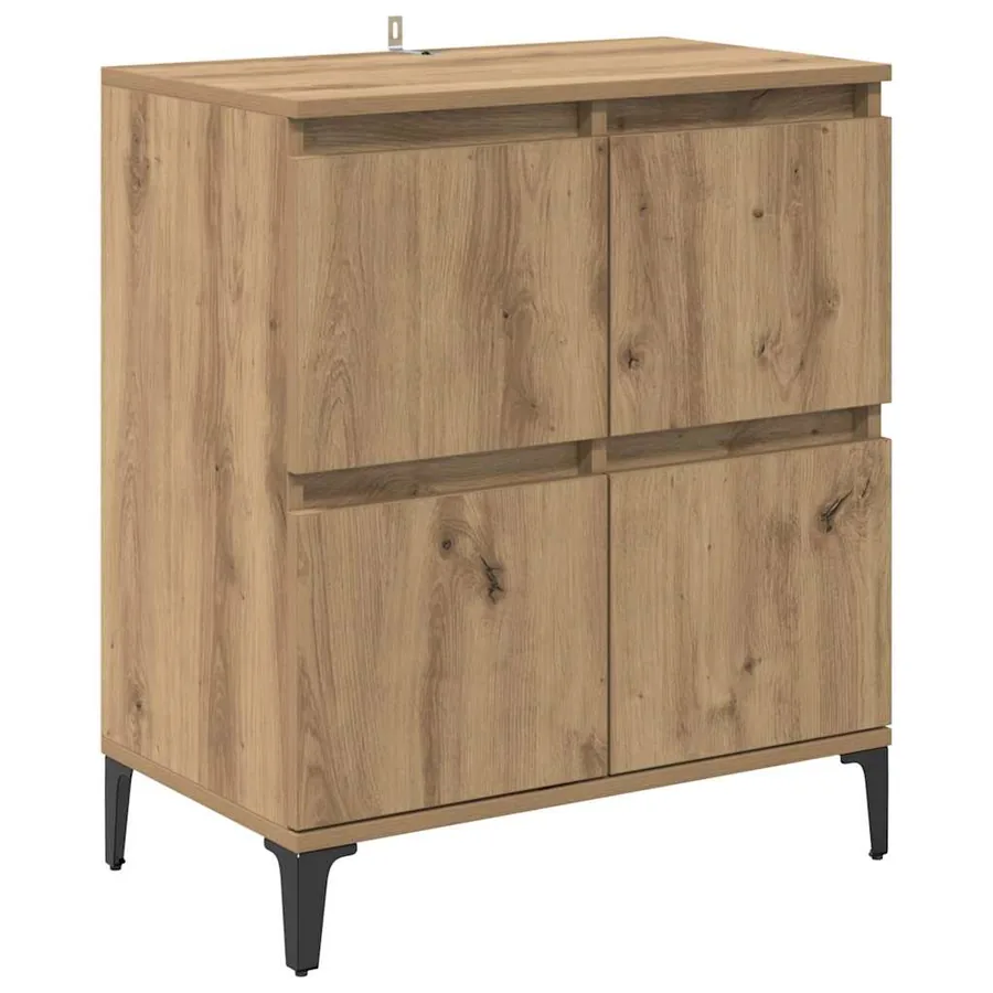 Buffets 3 pcs Chêne artisanal 60 x 35 x 70 cm Bois d'ingénierie - 4