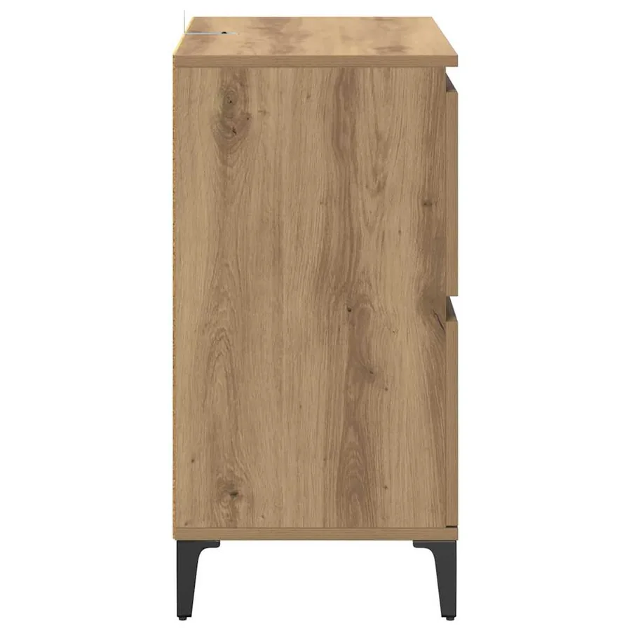 Buffets 3 pcs Chêne artisanal 60 x 35 x 70 cm Bois d'ingénierie - 6