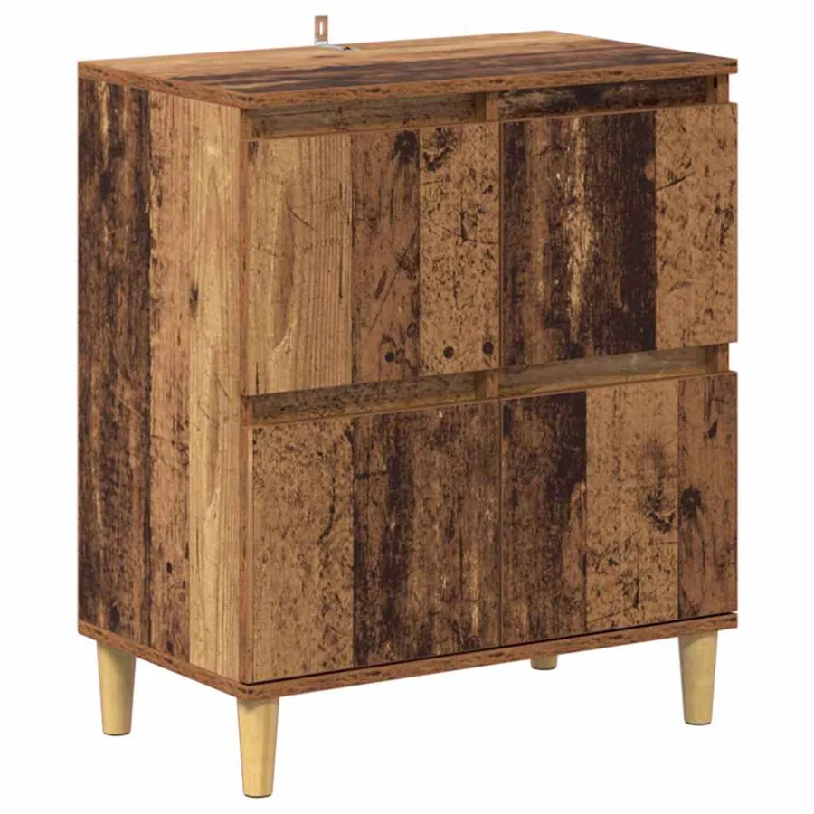 Buffets 3 pcs Bois Ancien 60 x 35 x 70 cm Bois d'ingénierie - 4