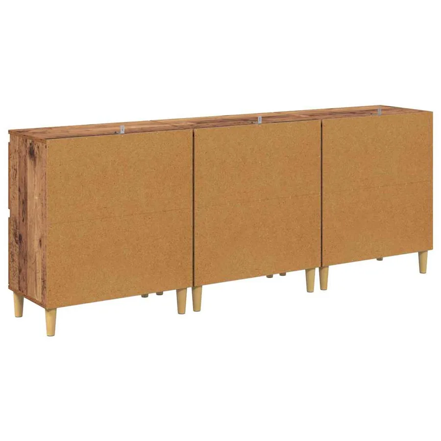 Buffets 3 pcs Bois Ancien 60 x 35 x 70 cm Bois d'ingénierie - 7