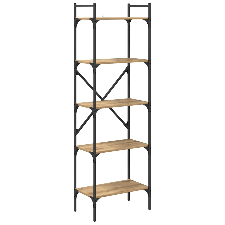 Bibliothèque 5 niveaux 56 x 32 x 174 cm Bois d'ingénierie - 2