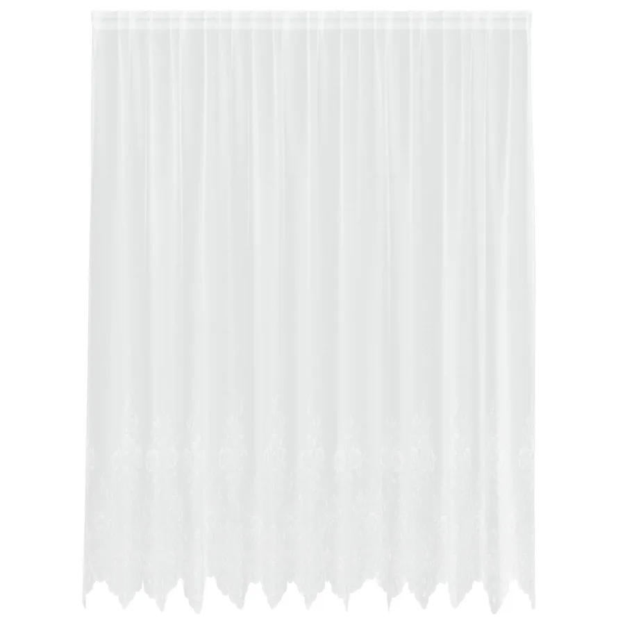 Rideau en Dentelle Floral Blanc 220 x 300 cm Polyester - 2