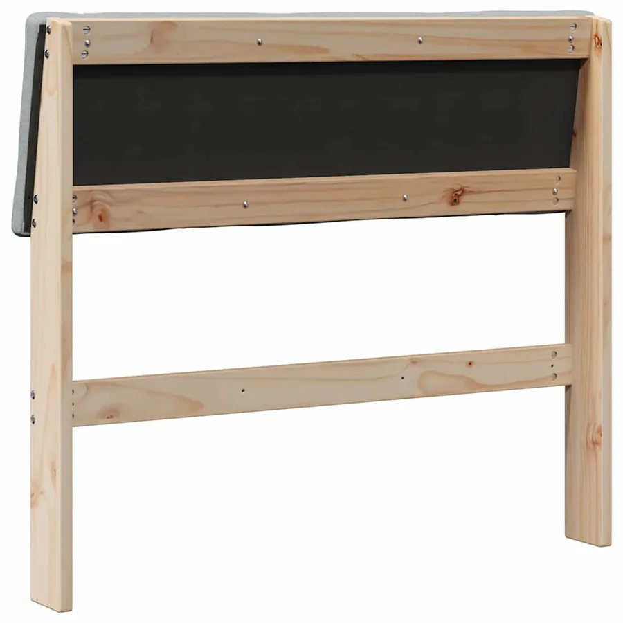 Tête de lit capitonnée Gris clair 90 cm Pin massif - 6