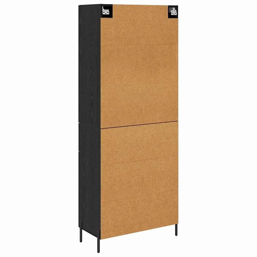 Haut Armoire avec tiroir 2 pcs Chêne noir Bois d'ingénierie - 8