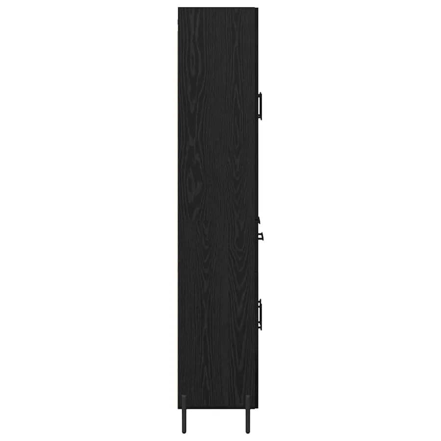 Haut Armoire avec tiroir 2 pcs Chêne noir Bois d'ingénierie - 9