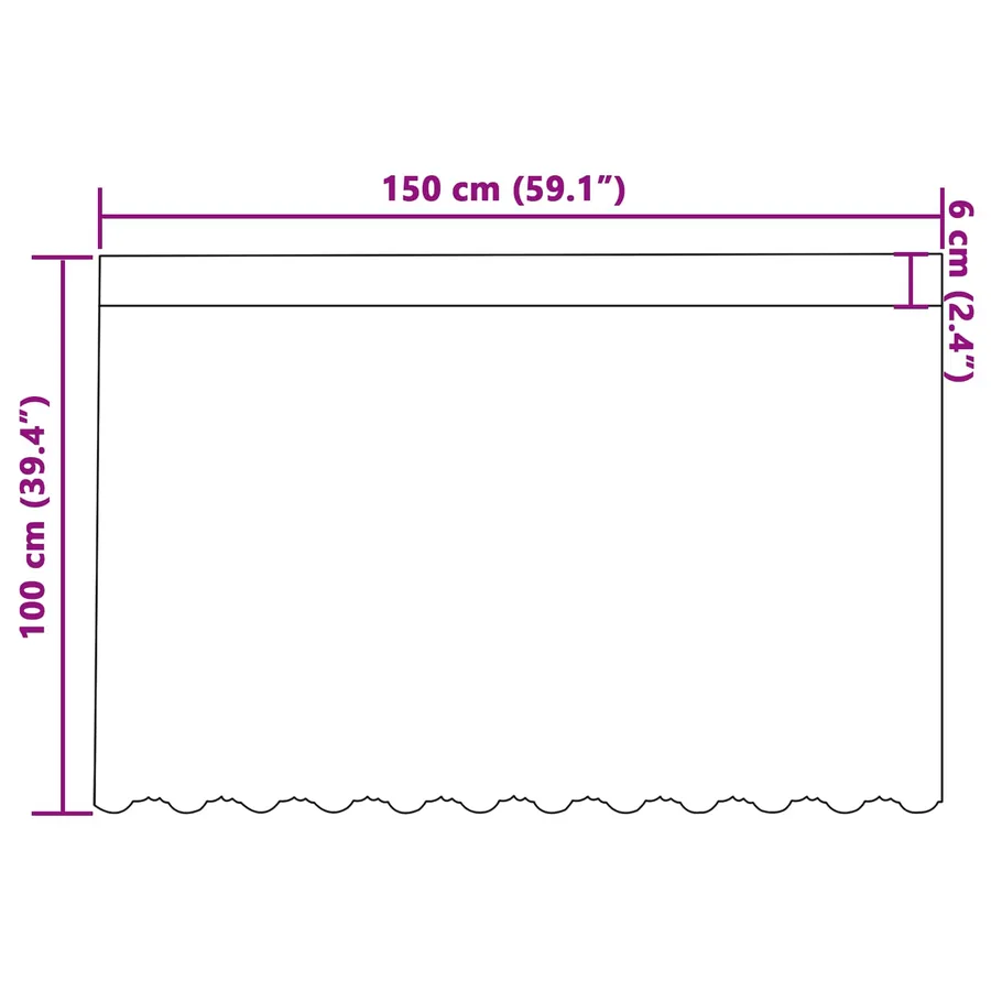 Rideau en Dentelle Floral Blanc 100 x 150 cm Polyester - 8