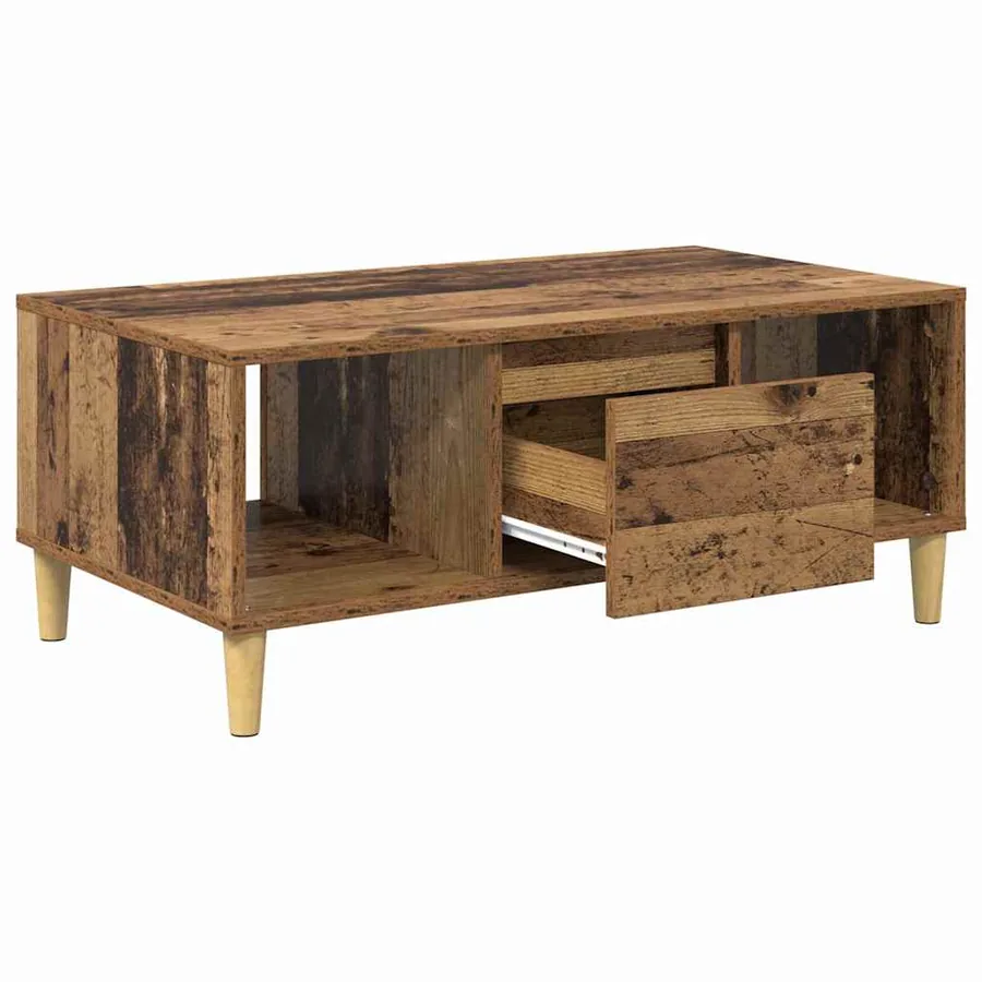 Table basse Bois Ancien 90 x 50 x 26,5 cm Bois d'ingénierie - 5