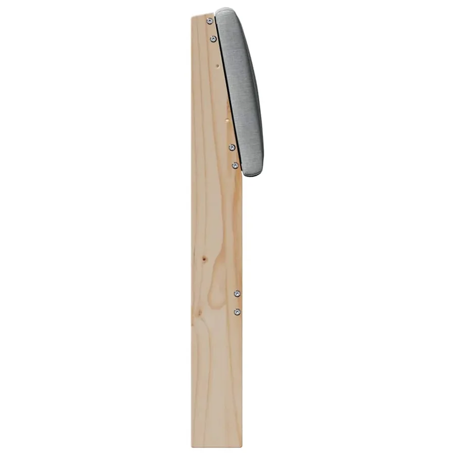 Tête de lit capitonnée Gris clair 140 cm Pin massif - 5
