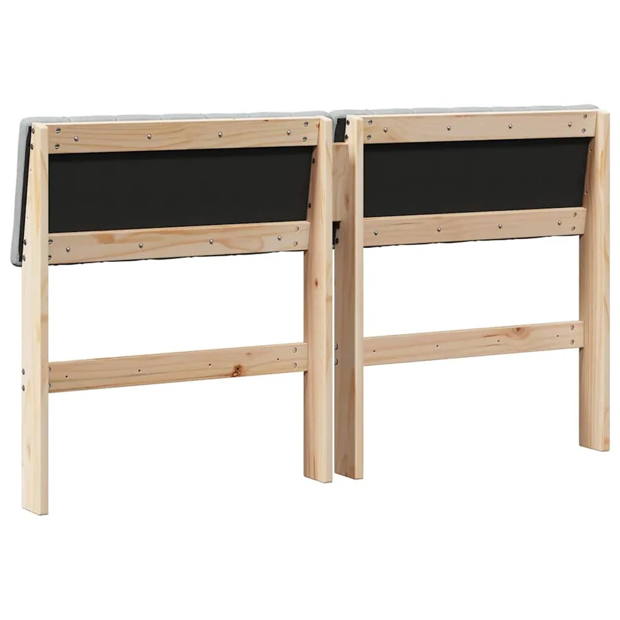 Tête de lit capitonnée Gris clair 140 cm Pin massif - 6