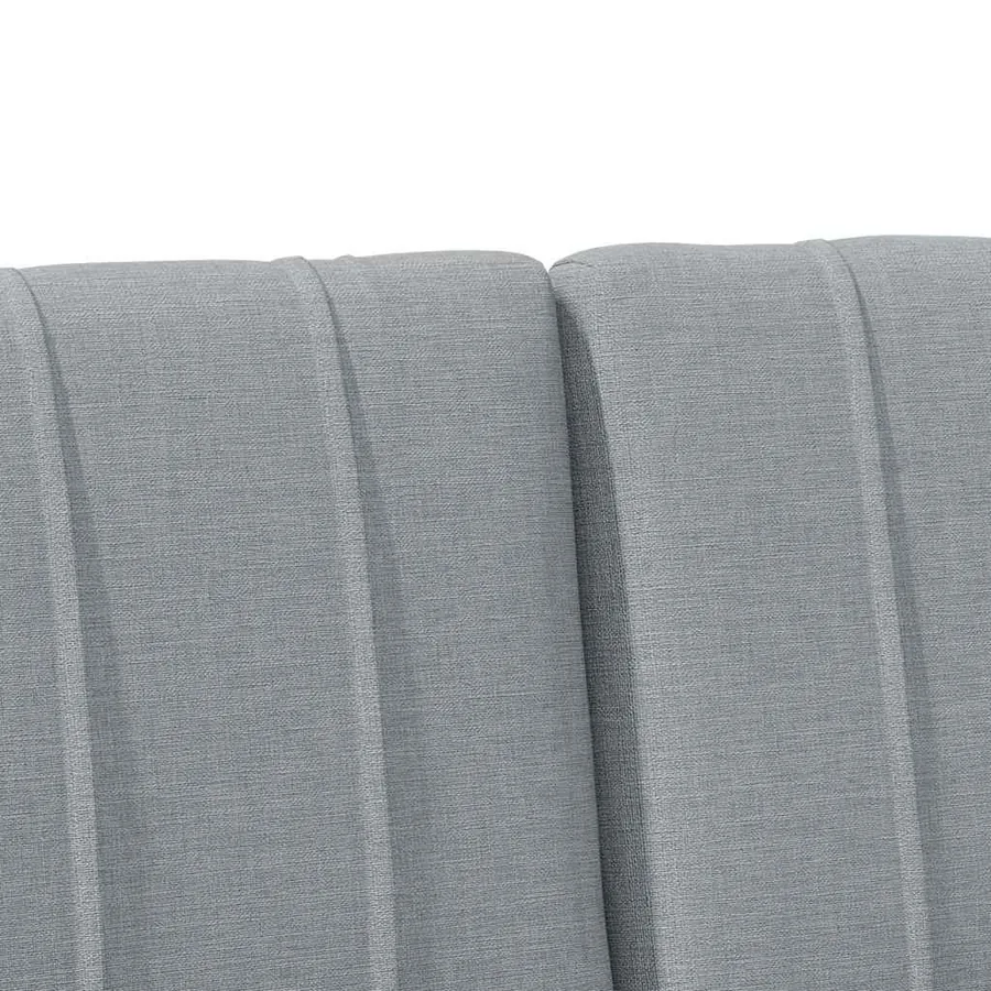 Tête de lit capitonnée Gris clair 140 cm Pin massif - 7