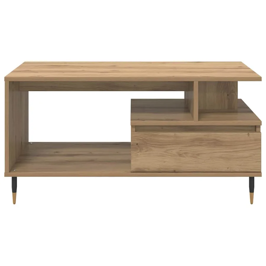 Table basse Chêne artisanal 90 x 49 x 45 cm Bois d'ingénierie - 6