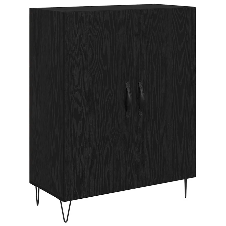 Haut Armoire Chêne blanc et noir 69,5 x 34 x 180 cm - 6