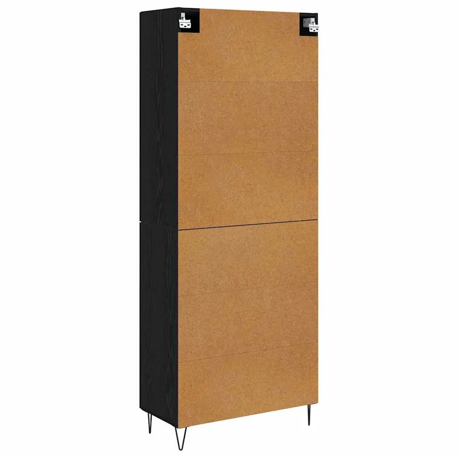Haut Armoire Chêne blanc et noir 69,5 x 34 x 180 cm - 8
